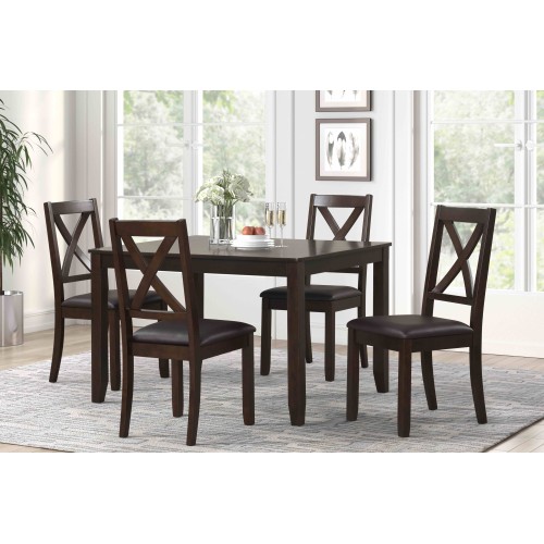 Crossback Dining Set Espresso